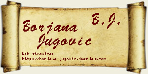 Borjana Jugović vizit kartica
